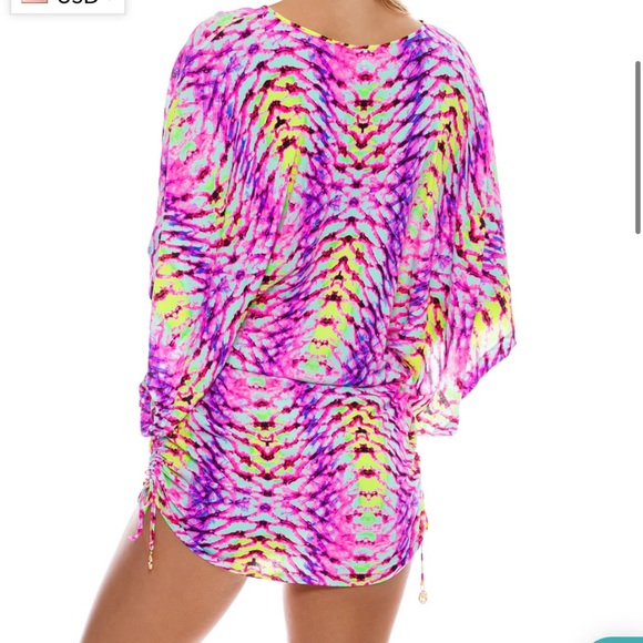 Luli Fama OASIS BABE - Cabana V Neck Dress Coverup size L large - Picture 2 of 8